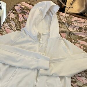 Lululemon  White Zip-Up Hoodie